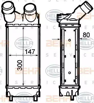 HELLA 8ML 376 760-741 - Интеркулер autocars.com.ua