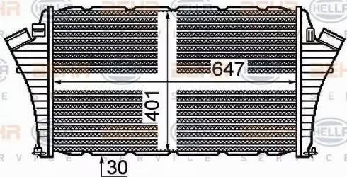 HELLA 8ML 376 760-751 - Интеркулер, теплообменник турбины avtokuzovplus.com.ua