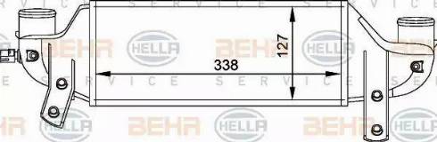 HELLA 8ML 376 765-001 - Интеркулер autocars.com.ua