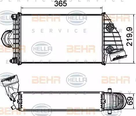 HELLA 8ML 376 765-191 - Интеркулер autocars.com.ua