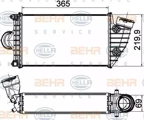 HELLA 8ML 376 765-211 - Интеркулер autocars.com.ua