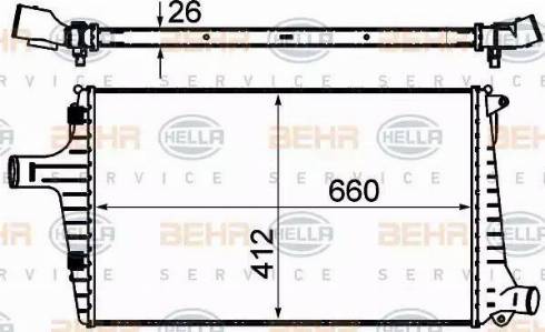 HELLA 8ML 376 776-044 - Интеркулер autocars.com.ua