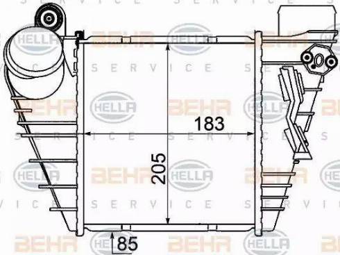 HELLA 8ML 376 776-051 - Интеркулер autocars.com.ua