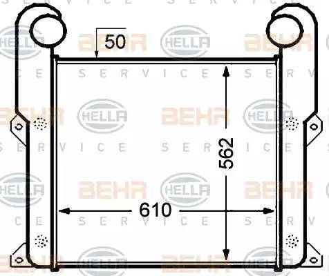 HELLA 8ML 376 776-681 - Интеркулер autocars.com.ua