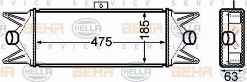 HELLA 8ML 376 776-771 - Интеркулер, теплообменник турбины avtokuzovplus.com.ua