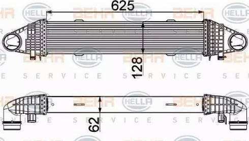 HELLA 8ML 376 777-091 - Интеркулер autocars.com.ua