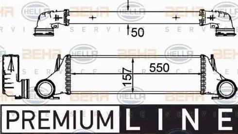 HELLA 8ML 376 777-241 - Интеркулер autocars.com.ua