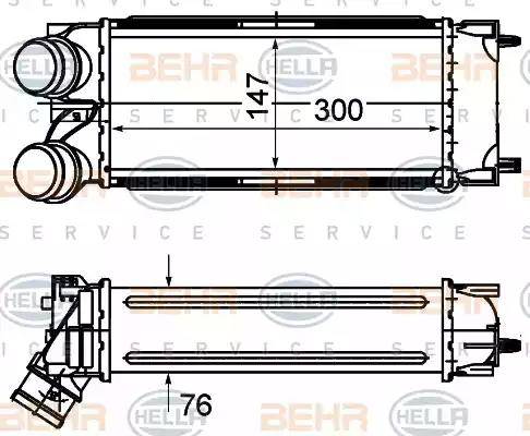 HELLA 8ML 376 777-364 - Интеркулер autocars.com.ua