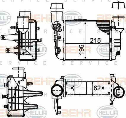 HELLA 8ML 376 783-581 - Интеркулер autocars.com.ua