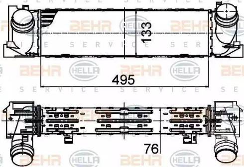 HELLA 8ML 376 791-751 - Интеркулер autocars.com.ua