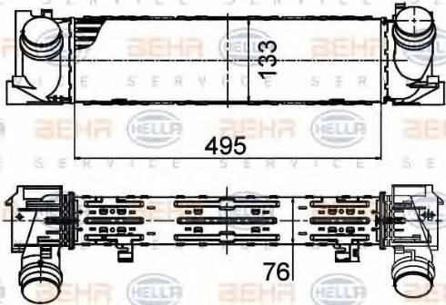 HELLA 8ML 376 791-754 - Интеркулер autocars.com.ua