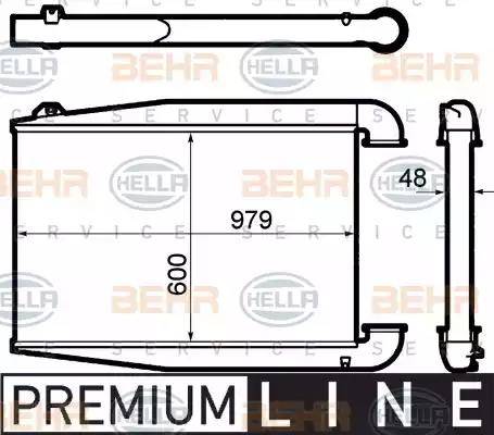 HELLA 8ML 376 792-011 - Интеркулер autocars.com.ua