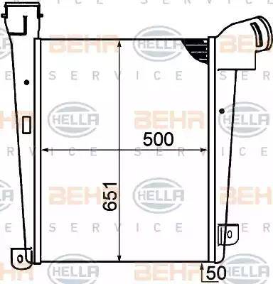 HELLA 8ML 376 792-061 - Интеркулер autocars.com.ua