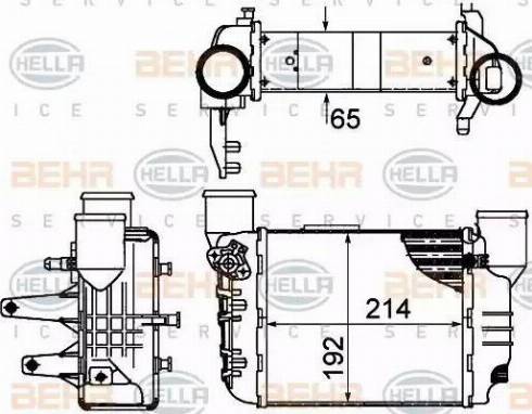 HELLA 8ML 376 899-061 - Интеркулер autocars.com.ua