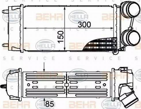 HELLA 8ML 376 899-241 - Интеркулер autocars.com.ua