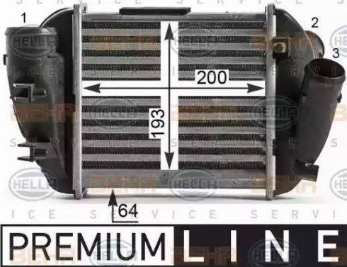 HELLA 8ML 376 900-361 - Интеркулер autocars.com.ua