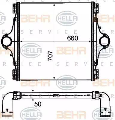 HELLA 8ML 376 906-341 - Интеркулер autocars.com.ua