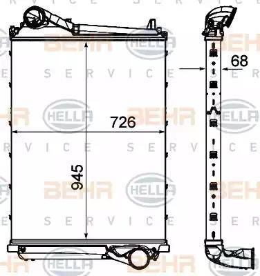 HELLA 8ML 376 906-381 - Интеркулер autocars.com.ua