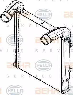 HELLA 8ML 376 908-071 - Интеркулер autocars.com.ua