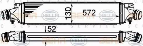 HELLA 8ML 376 910-064 - Интеркулер autocars.com.ua