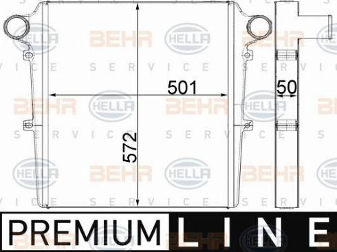 HELLA 8ML 376 910-691 - Интеркулер autocars.com.ua