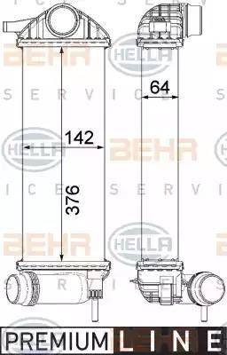 HELLA 8ML 376 912-111 - Интеркулер autocars.com.ua