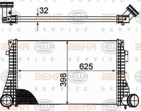 HELLA 8ML 376 988-004 - Интеркулер autocars.com.ua