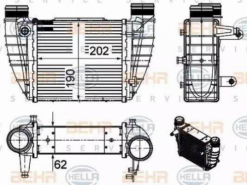 HELLA 8ML 376 988-044 - Интеркулер autocars.com.ua