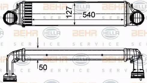 HELLA 8ML 376 988-064 - Интеркулер autocars.com.ua