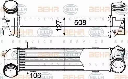 HELLA 8ML 376 988-084 - Интеркулер autocars.com.ua