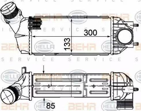 HELLA 8ML 376 988-104 - Интеркулер, теплообменник турбины avtokuzovplus.com.ua