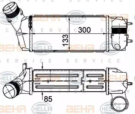 HELLA 8ML 376 988-114 - Интеркулер, теплообменник турбины avtokuzovplus.com.ua