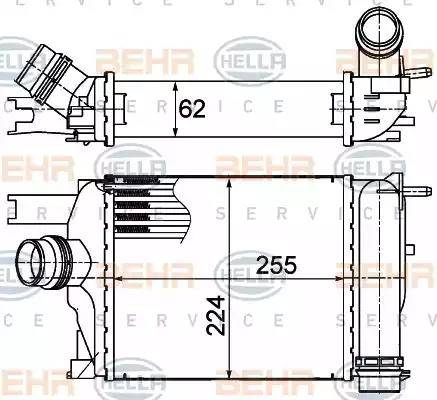 HELLA 8ML 376 988-154 - Интеркулер autocars.com.ua