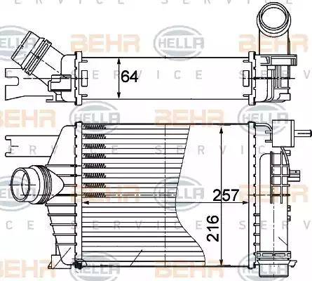 HELLA 8ML 376 988-164 - Интеркулер autocars.com.ua