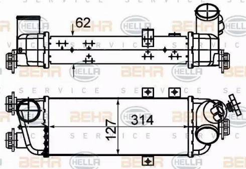 HELLA 8ML 376 988-214 - Интеркулер autocars.com.ua