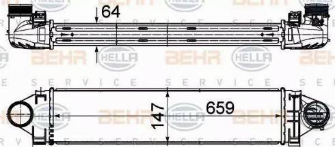 HELLA 8ML 376 988-254 - Интеркулер autocars.com.ua