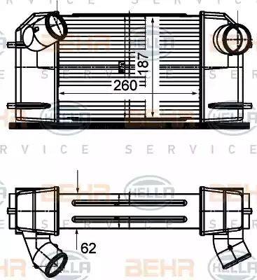 HELLA 8ML 376 988-274 - Интеркулер autocars.com.ua