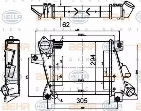 HELLA 8ML 376 988-344 - Интеркулер autocars.com.ua