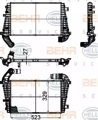 HELLA 8ML 376 988-374 - Интеркулер autocars.com.ua