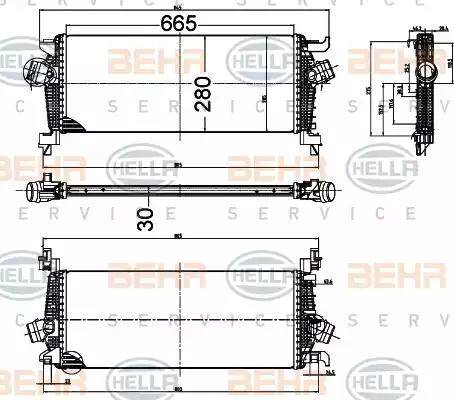 HELLA 8ML 376 988-414 - Интеркулер autocars.com.ua