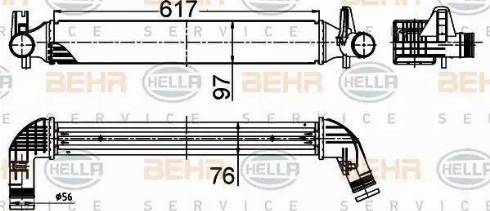 HELLA 8ML 376 988-494 - Интеркулер autocars.com.ua