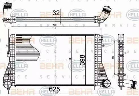 HELLA 8ML 376 988-504 - Интеркулер autocars.com.ua