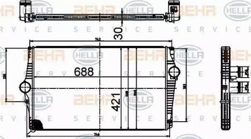 HELLA 8ML 376 988-534 - Интеркулер autocars.com.ua