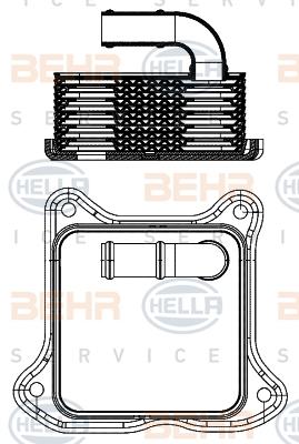 HELLA 8MO 376 701-454 - Масляний радіатор, рухове масло autocars.com.ua