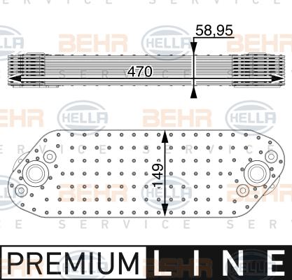 HELLA 8MO 376 715-875 - Масляный радиатор, двигательное масло avtokuzovplus.com.ua