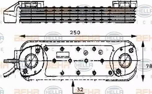 HELLA 8MO 376 725-121 - Масляний радіатор, рухове масло autocars.com.ua