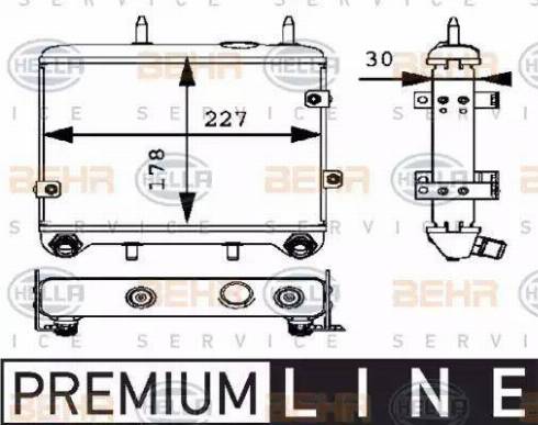 HELLA 8MO 376 725-231 - Масляний радіатор, рухове масло autocars.com.ua