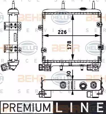 HELLA 8MO 376 725-281 - Масляний радіатор, рухове масло autocars.com.ua