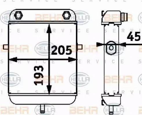 HELLA 8MO 376 726-001 - Масляний радіатор, рухове масло autocars.com.ua