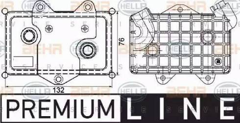 HELLA 8MO 376 726-041 - Масляний радіатор, рухове масло autocars.com.ua